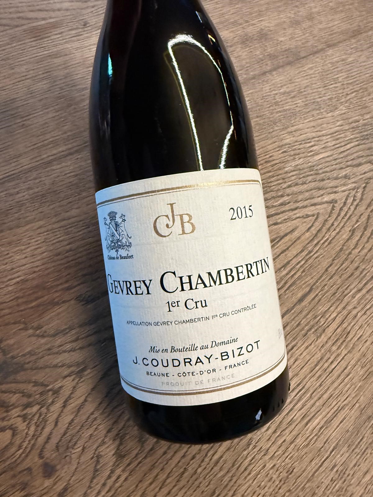 DOMAINE COUDRAY BIZOT GEVREY CHAMBERTIN 1ER CRU 2015 0.75L.